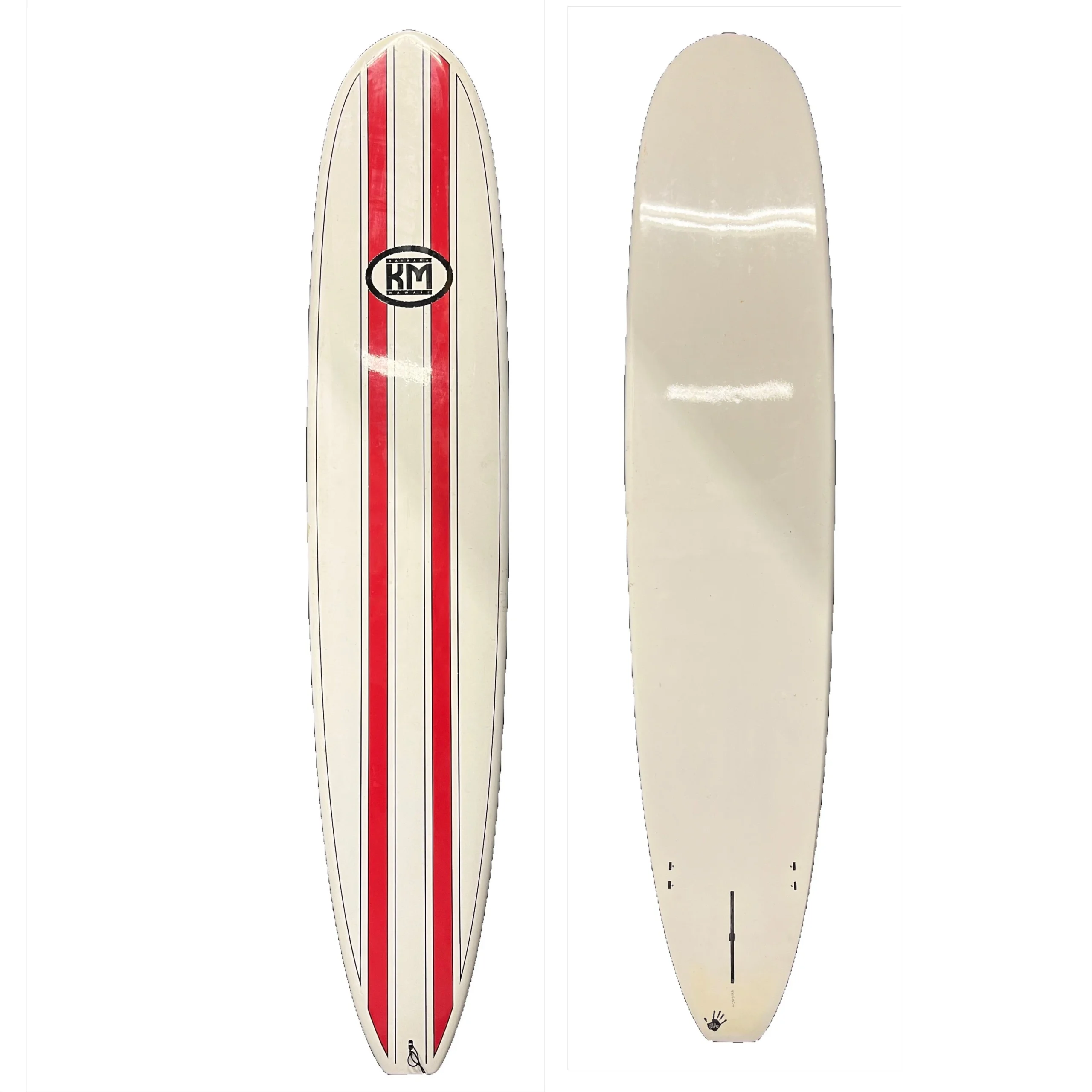 Used 9'6" KM Longboard (Red Stripes)
