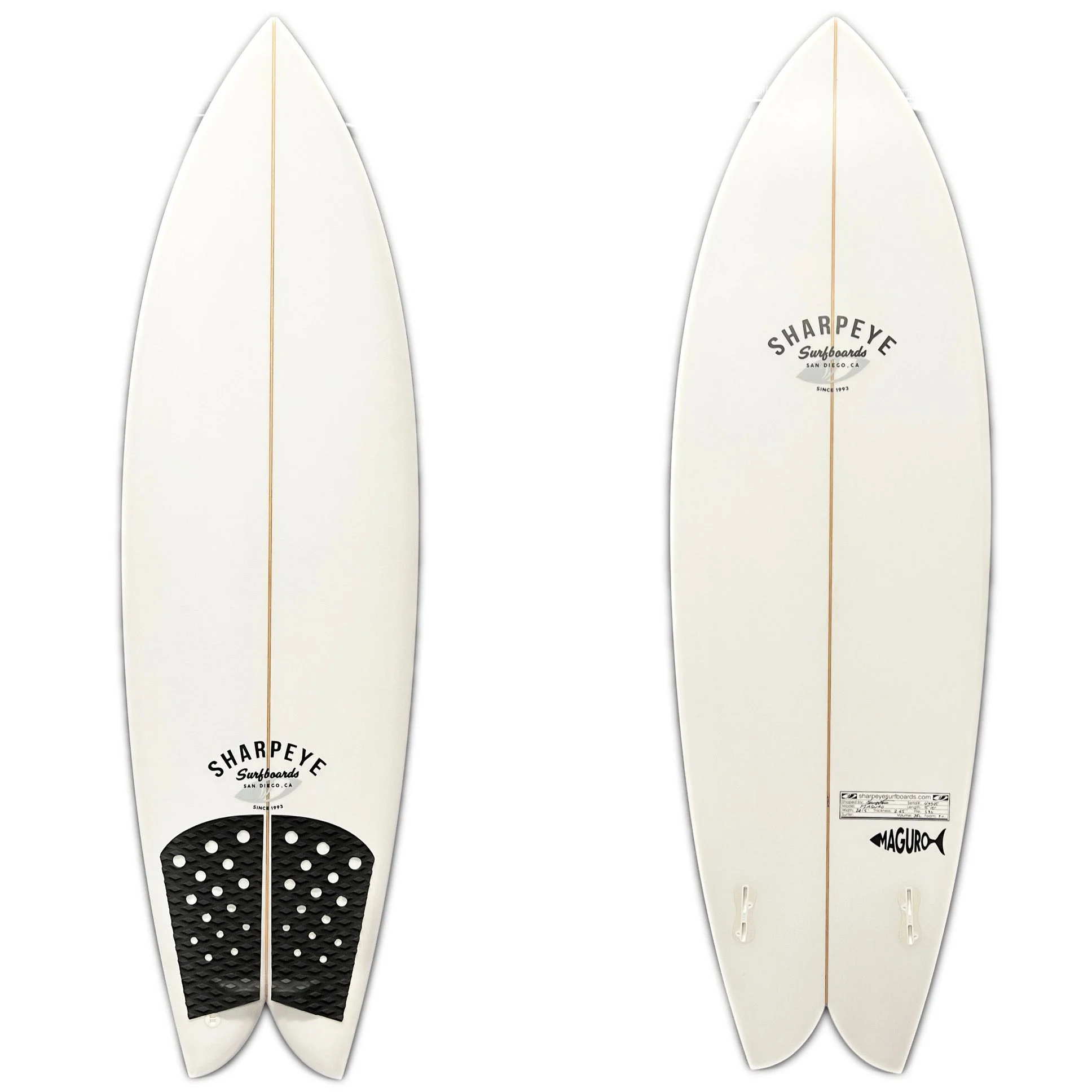 Used Sharp Eye 5'10" Maguro Twin Fin Surfboard