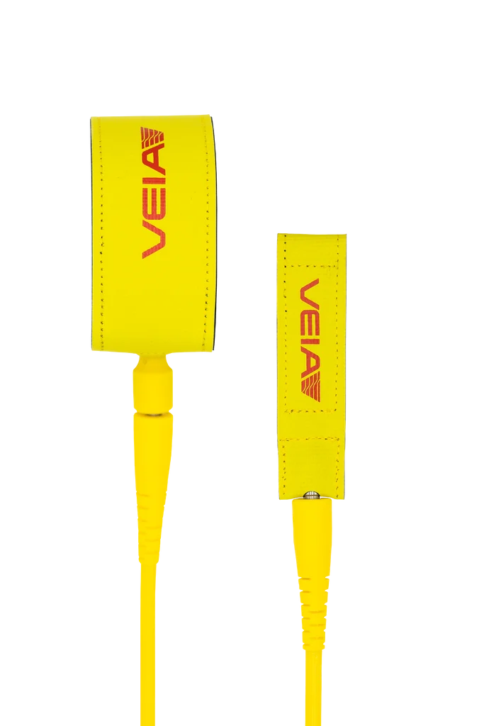 VEIA JJF Pro Leash-Yellow/Red-7'