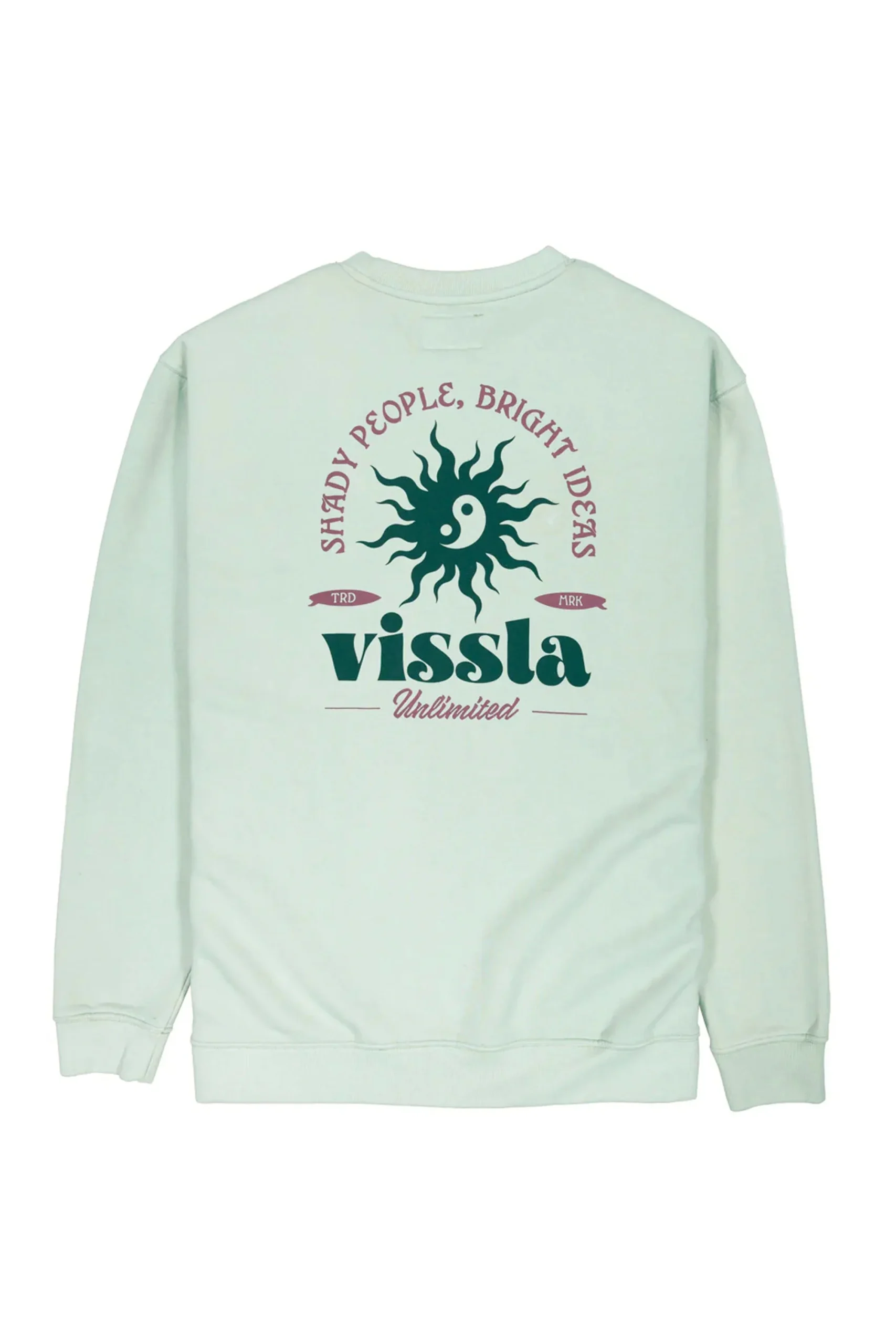 VISSLA - BRIGHT IDEAS ECO FLEECE CREWNECK - AGAVE