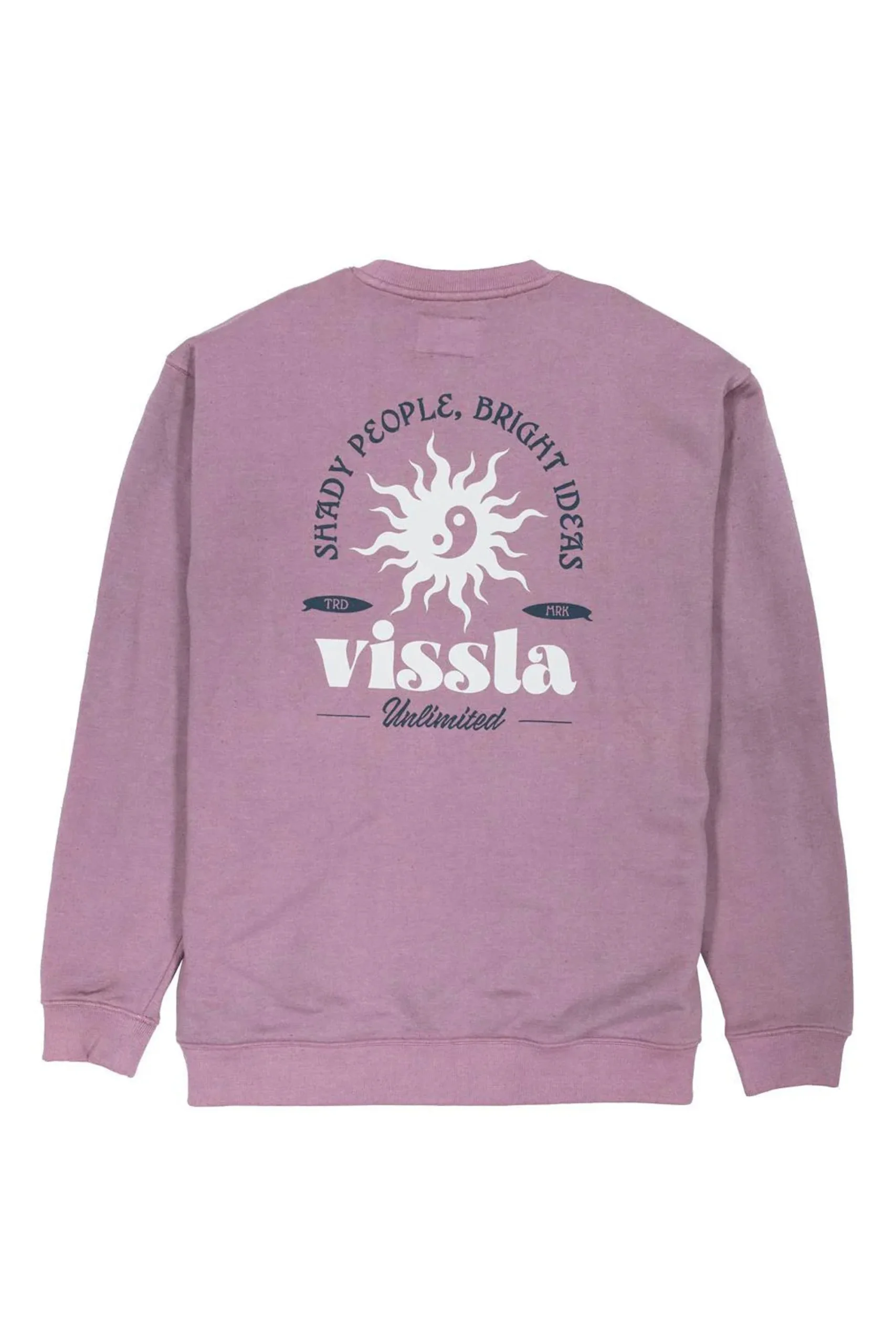 VISSLA - BRIGHT IDEAS ECO FLEECE CREWNECK - ROSE