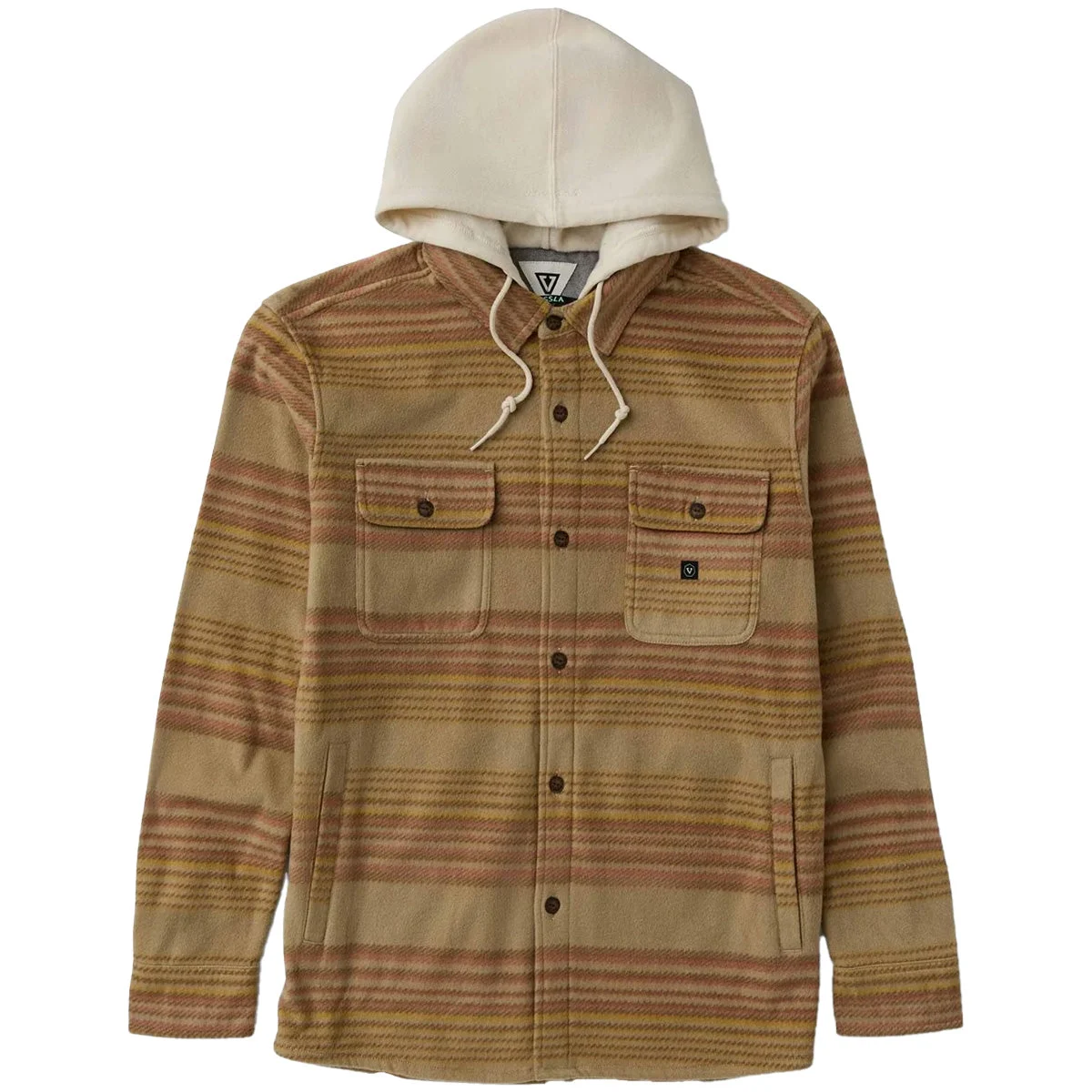 Vissla Eco-Zy Polar Hooded Flannel Shirt Jacket