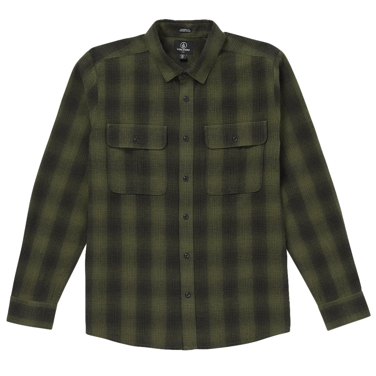 Volcom Shadowstone Long Sleeve Button-Up Flannel Shirt - Wintermoss