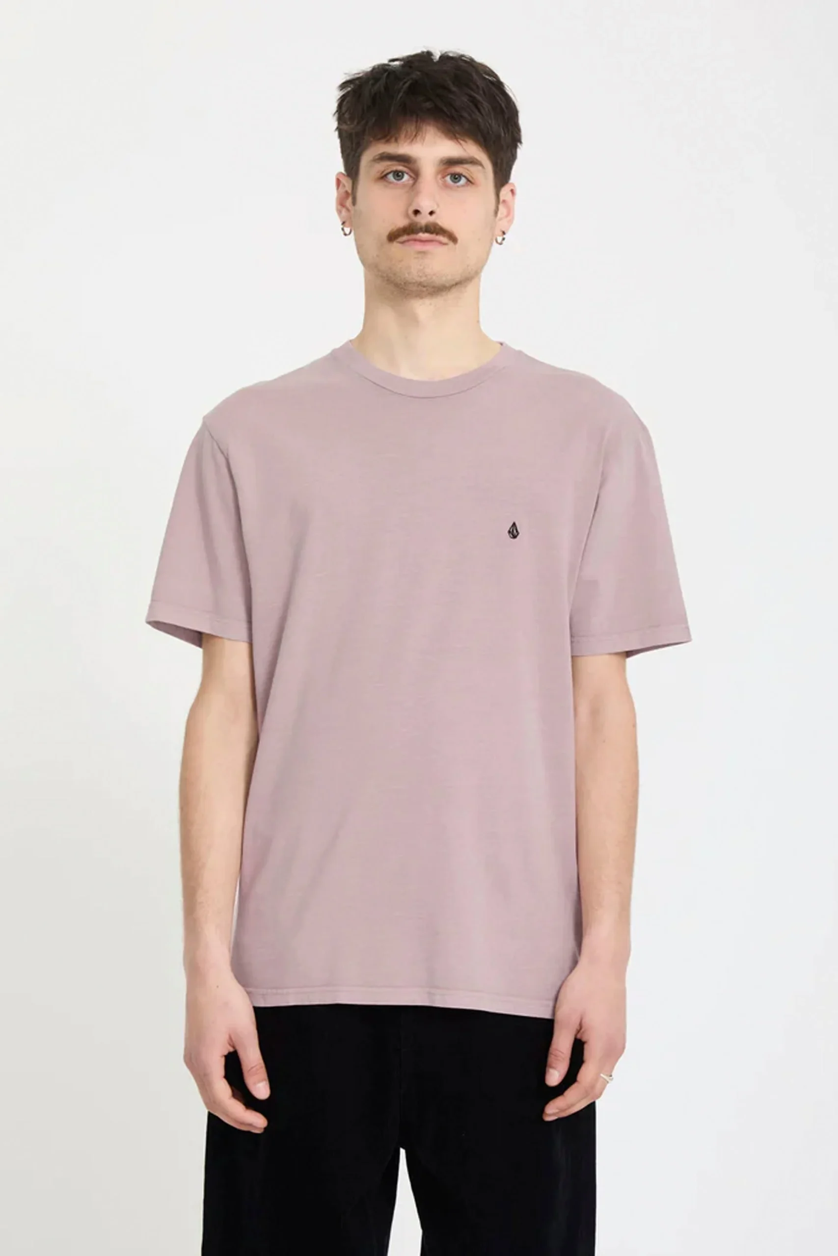 VOLCOM - SOLID STONE EMB T-SHIRT - BARK BROWN