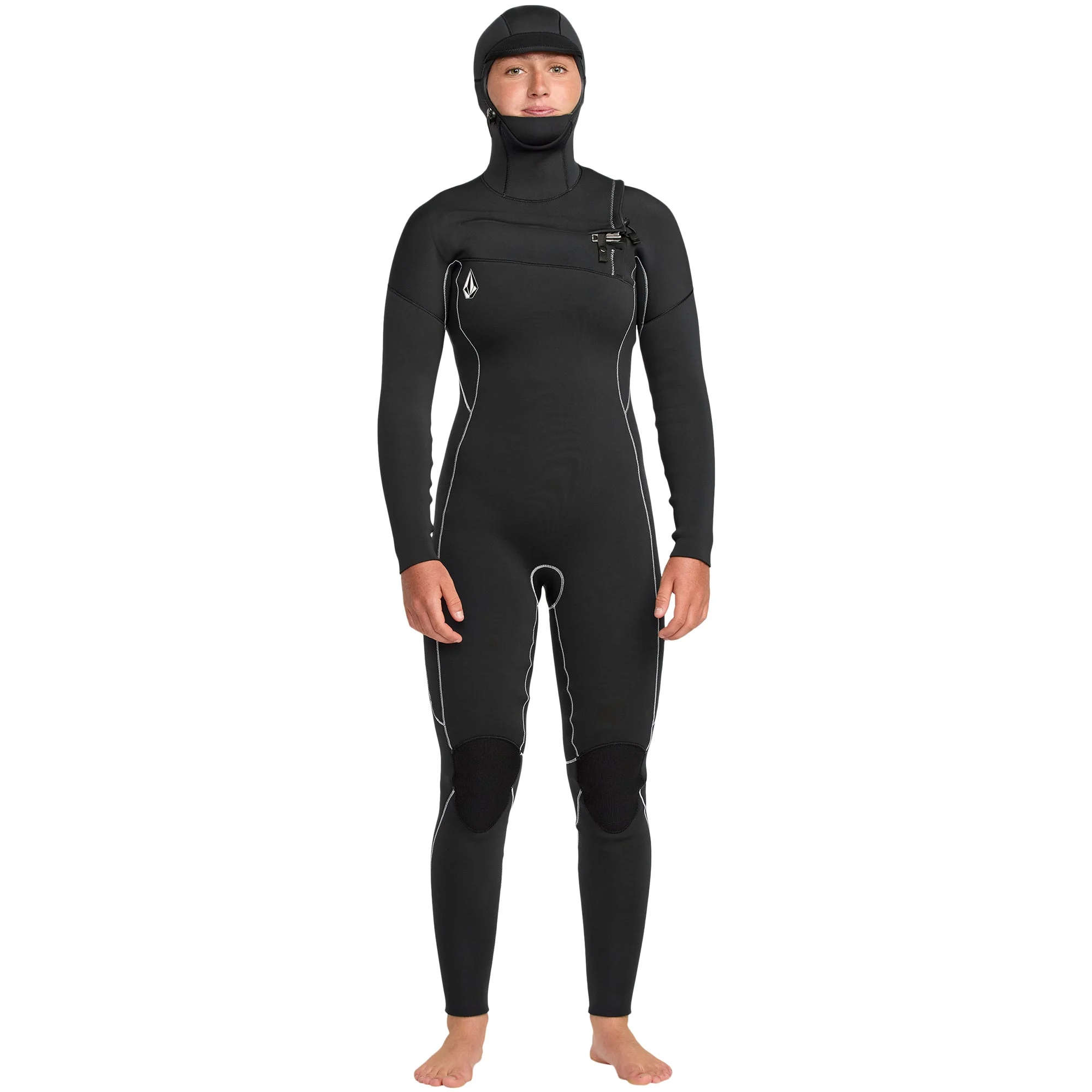 Volcom Women's Modulator 5/4 Hooded Chest-Zip Wetsuit