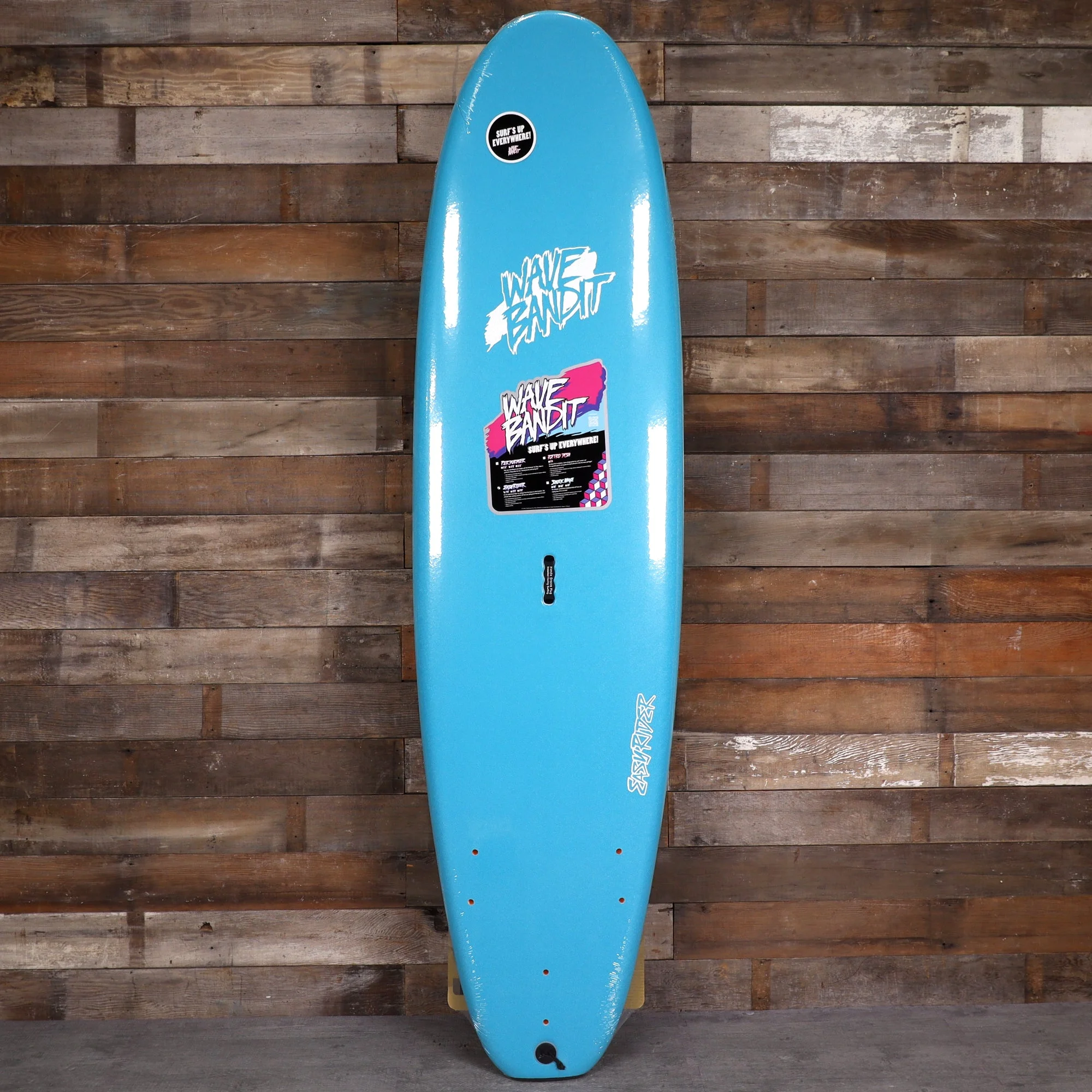 Wave Bandit Easy Rider 7'0 × 22 × 3 ⅛ Surfboard - Blue/White Bolt