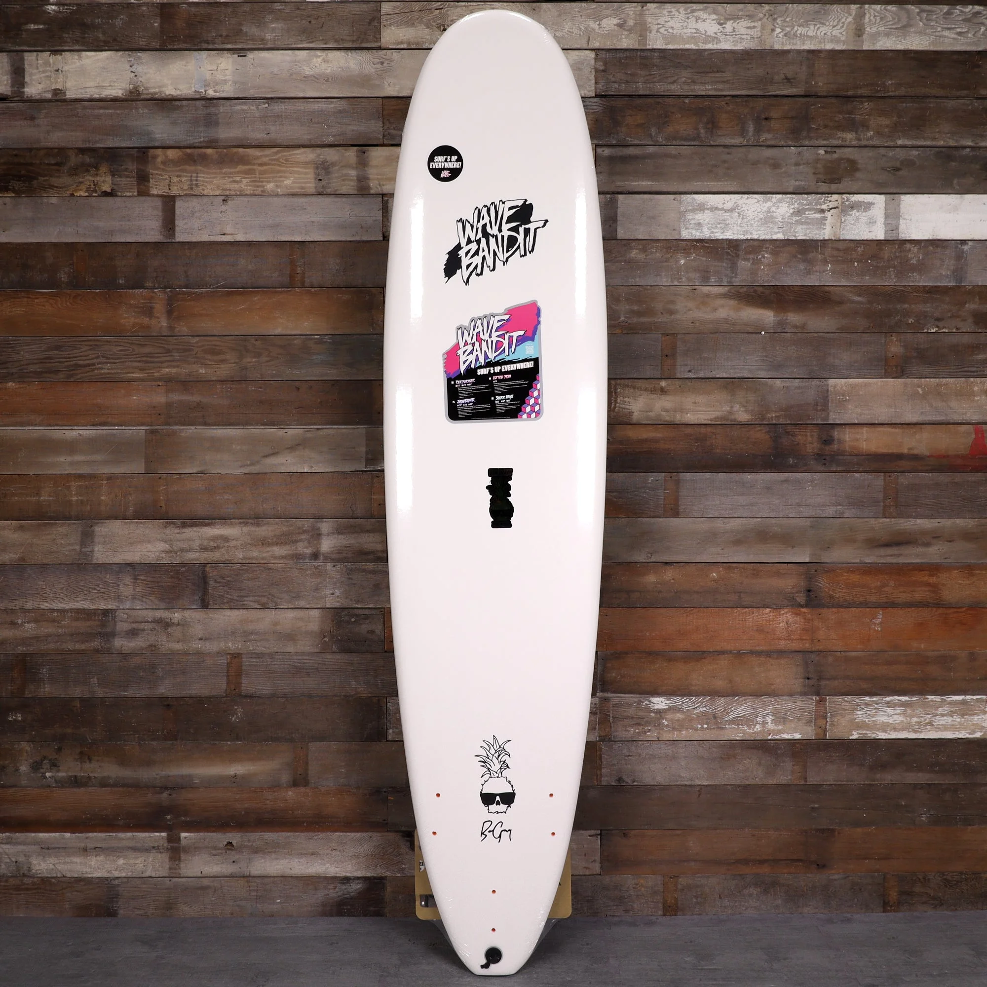 Wave Bandit Easy Rider × Ben Gravy 8'0 × 23 × 3 ⅜ Surfboard - White/Blue
