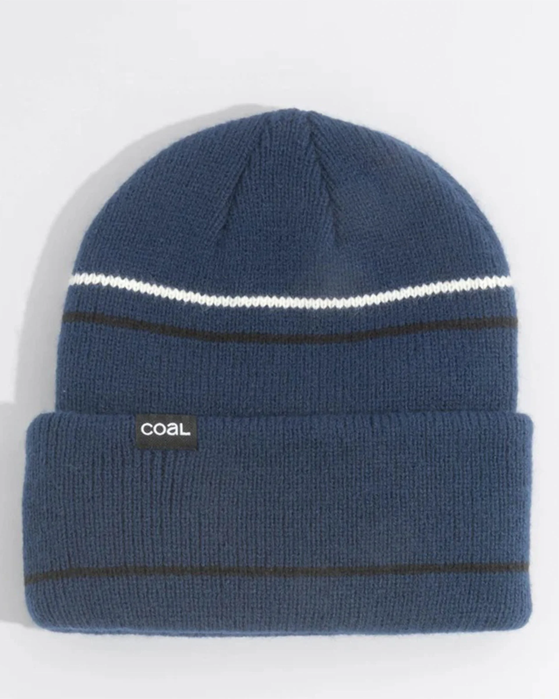The Wayne Beanie - Navy/Off White