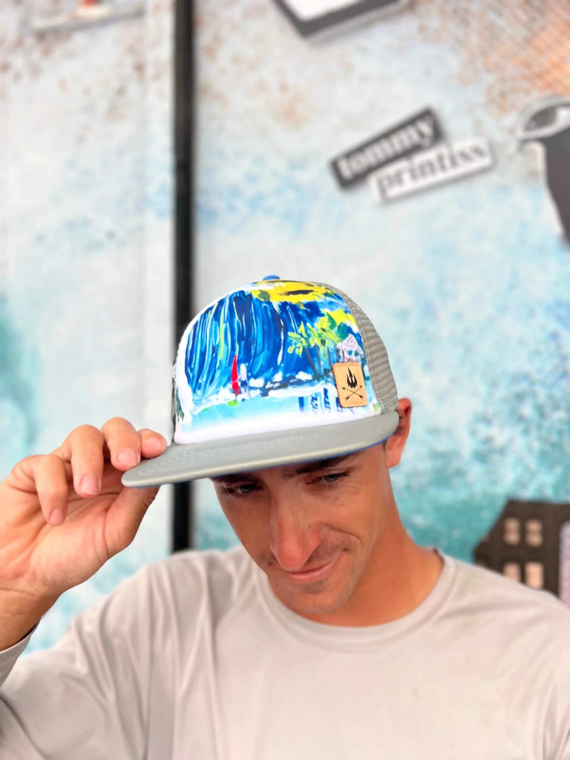 WBZ Big Wave Trucker Hat - Grey