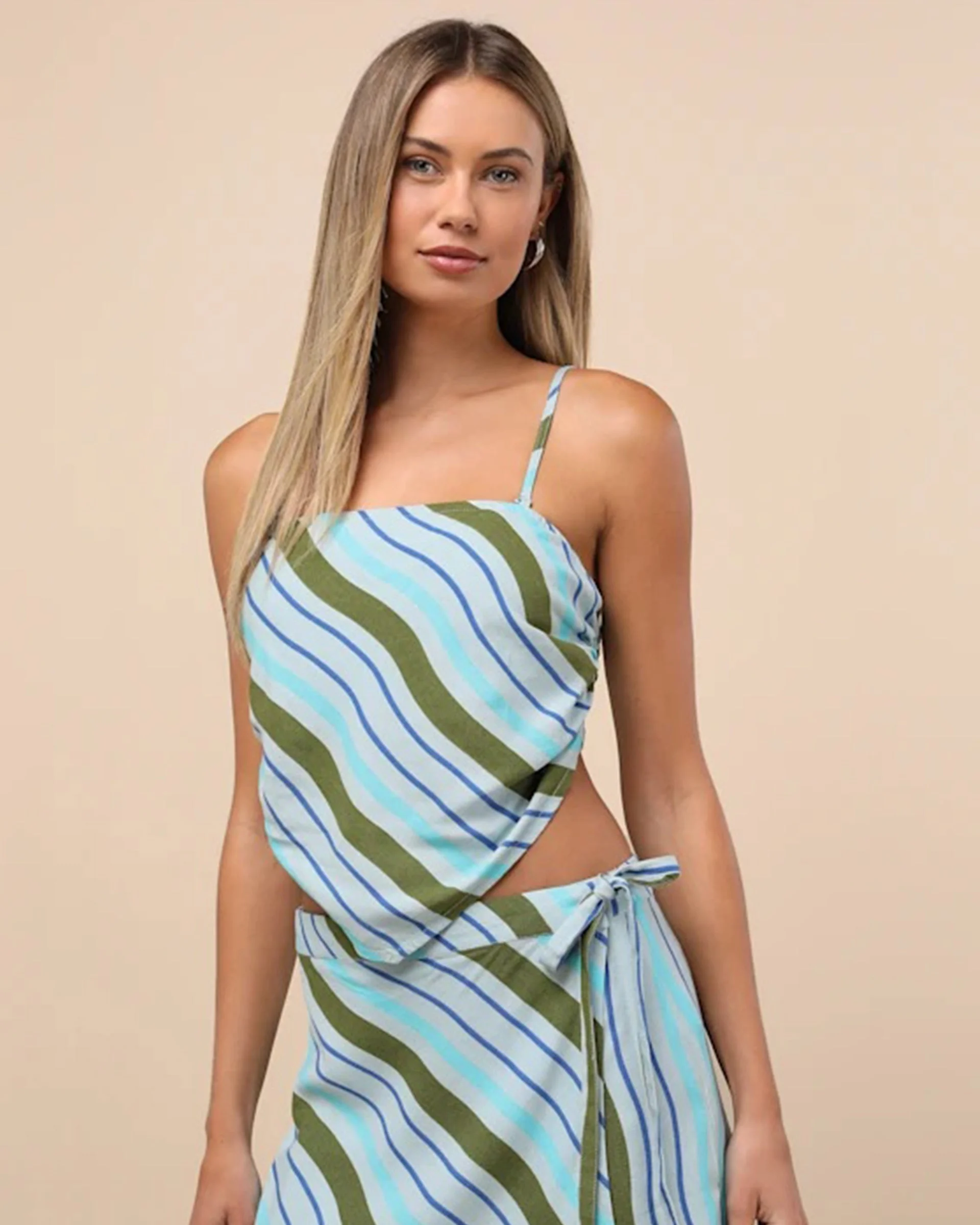 Wild At Heart Cami Top - Blue Stripe