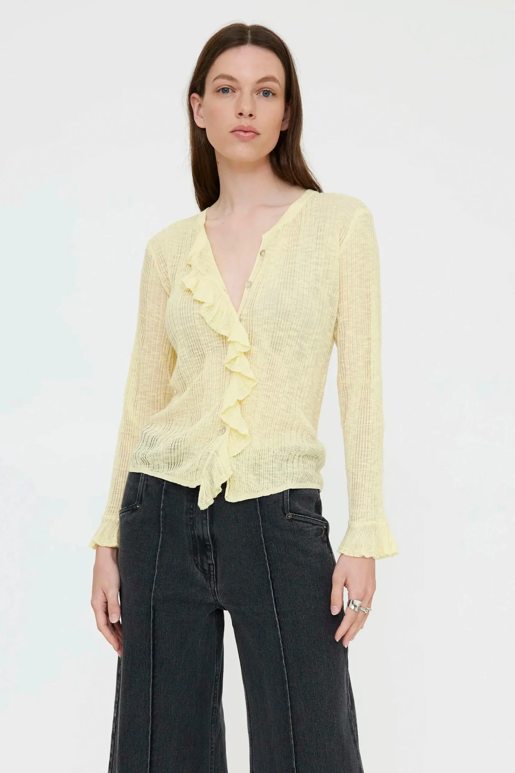 WILD PONY - LIGHT CARDIGAN - YELLOW