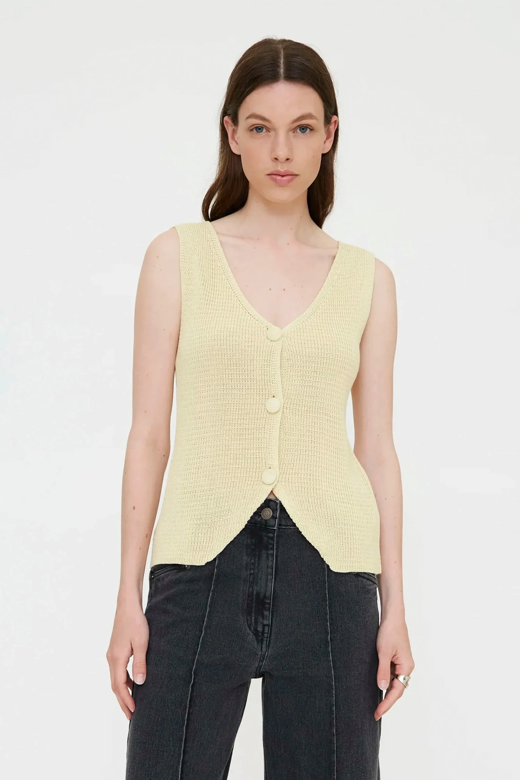 WILD PONY - VEST TOP - LIGHT YELLOW