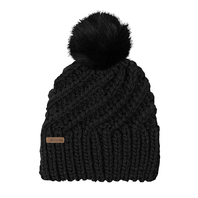 Women's The Maizy Knit Faux Pom Beanie - Black
