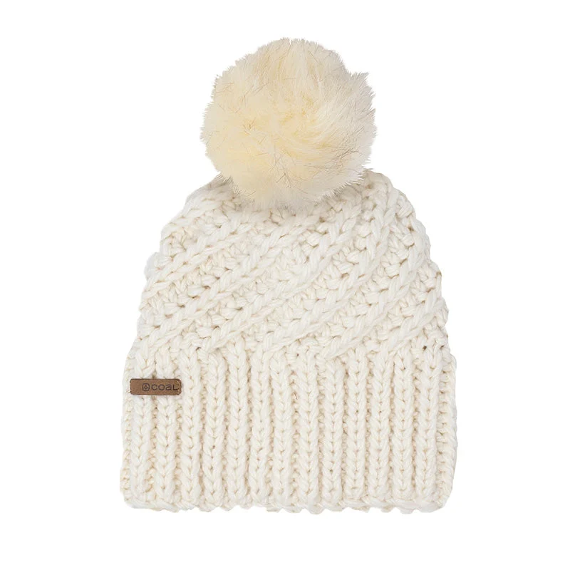Women's The Maizy Knit Faux Pom Beanie - Cream