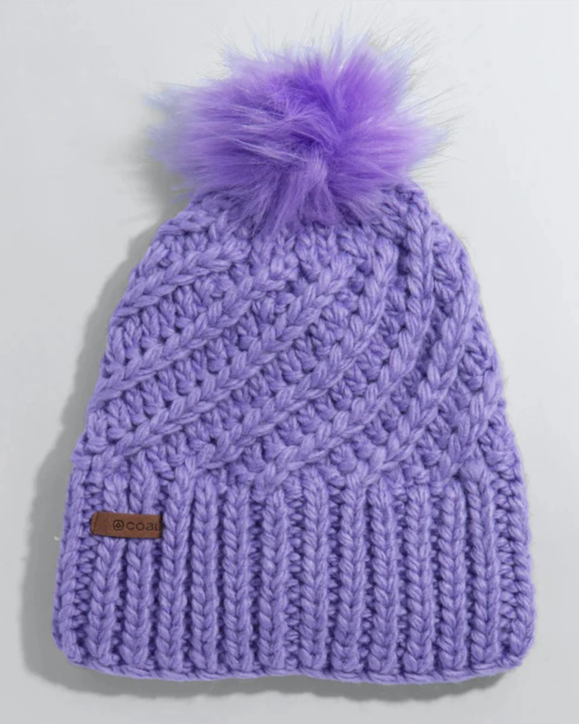 Women's The Maizy Knit Faux Pom Beanie - Lavender
