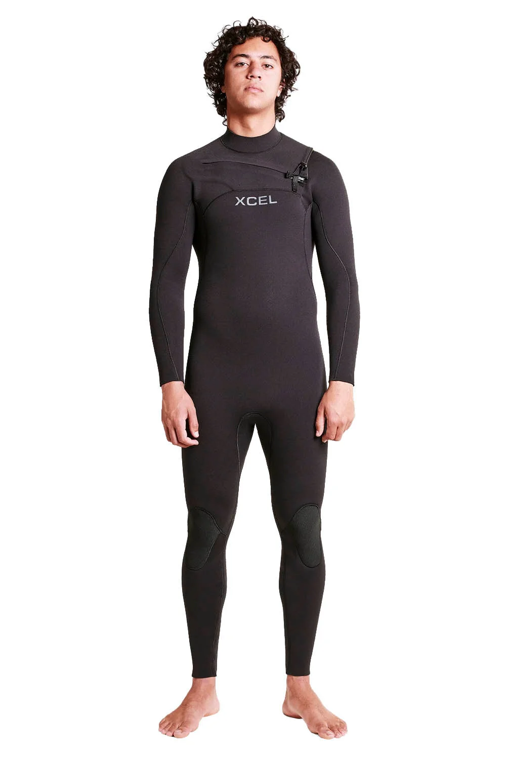 XCEL - COMP + - 3/2MM - CHEST ZIP - BLACK - MAN