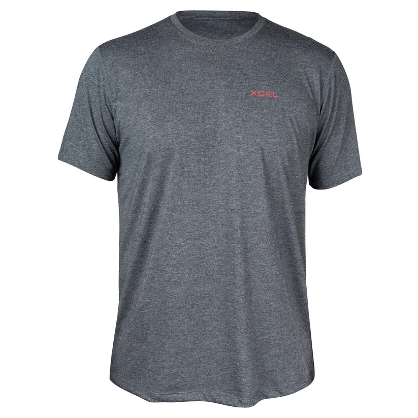 Xcel ThreadX Independent Wetsuit Logo S/S Rashguard-Charcoal