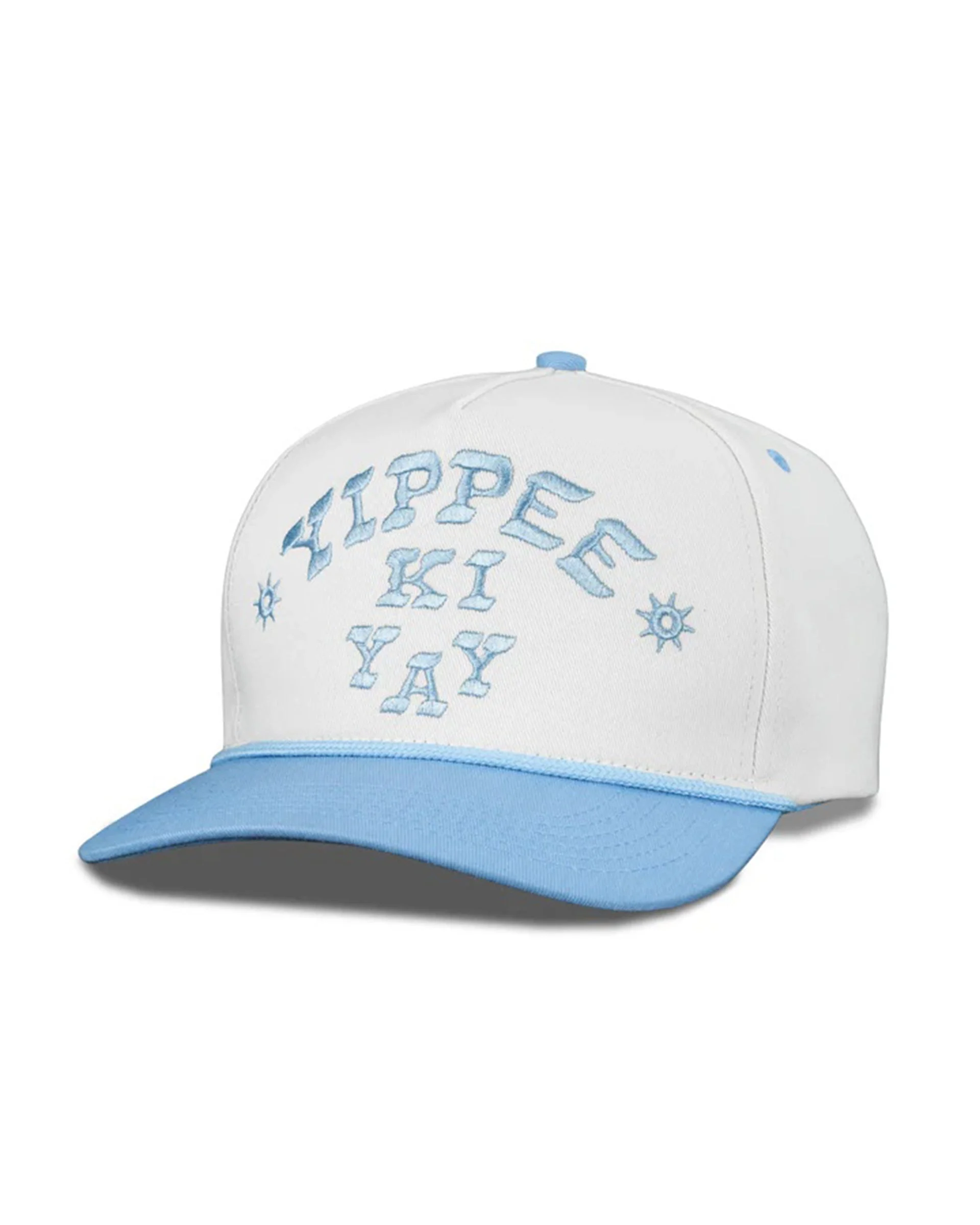 Yippee Ki Yay Hat - Cream/Light Blue