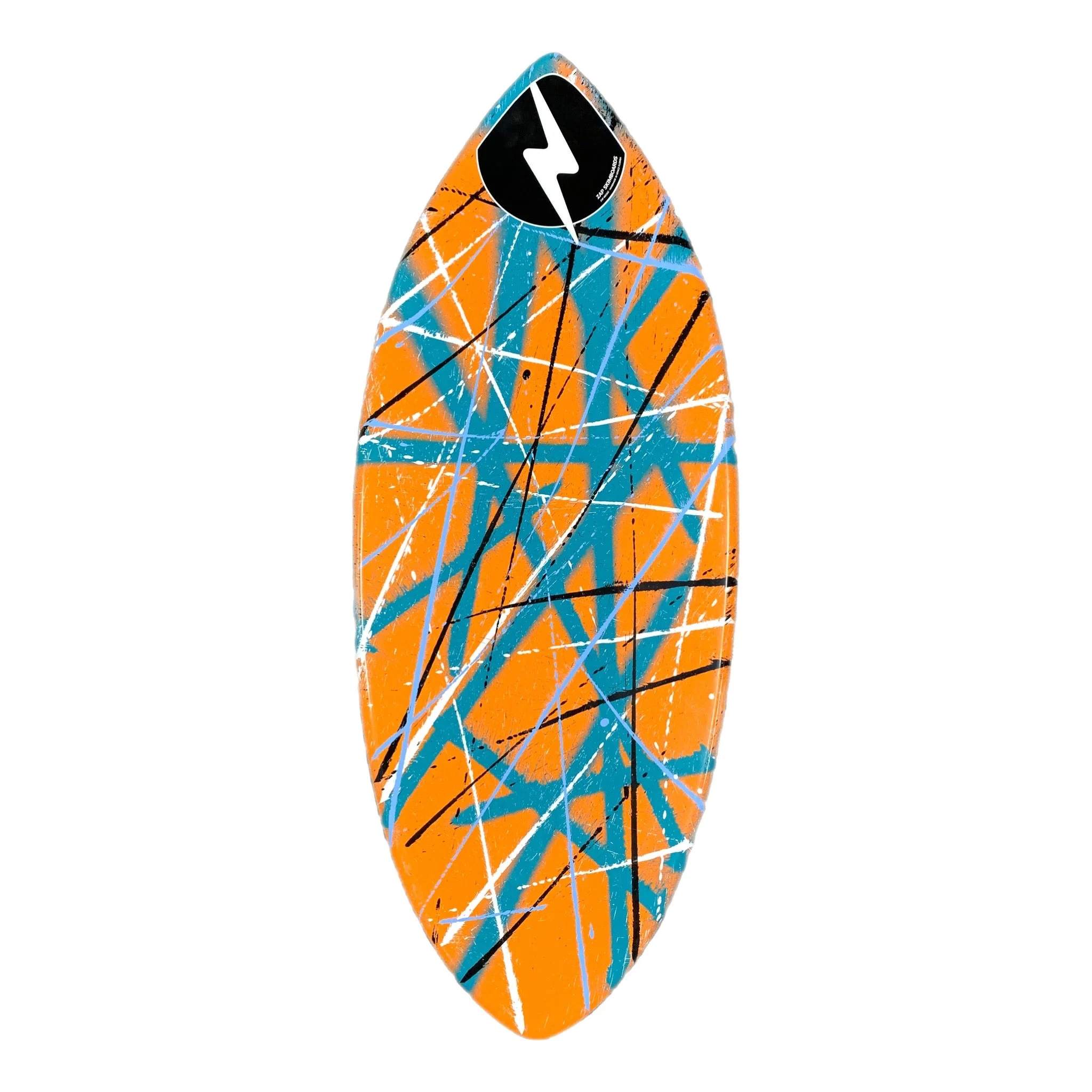 Zap Large Wedge w/Airbrush Orange teal slashes