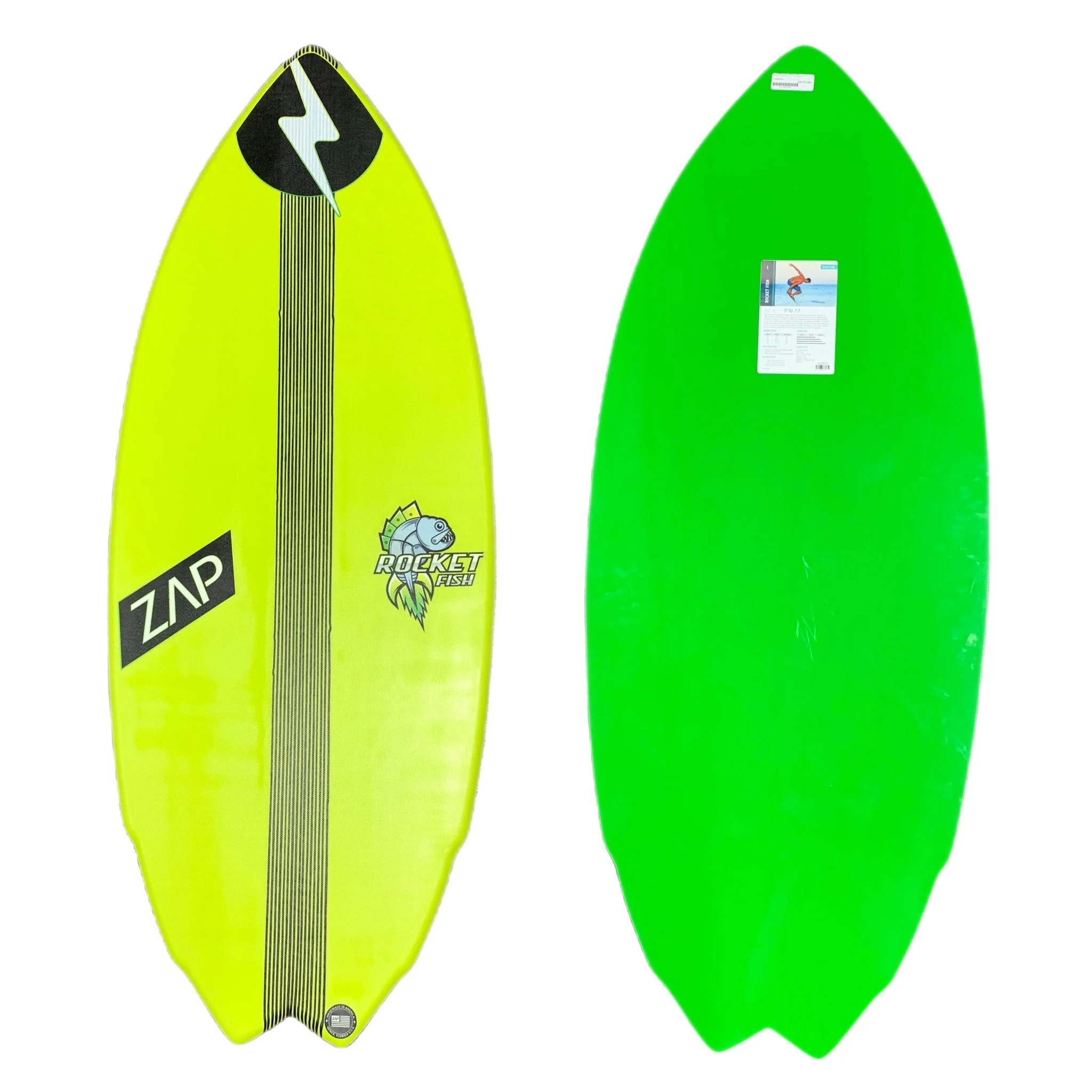 Zap Rocket Fish 53" Skimboard Neon
