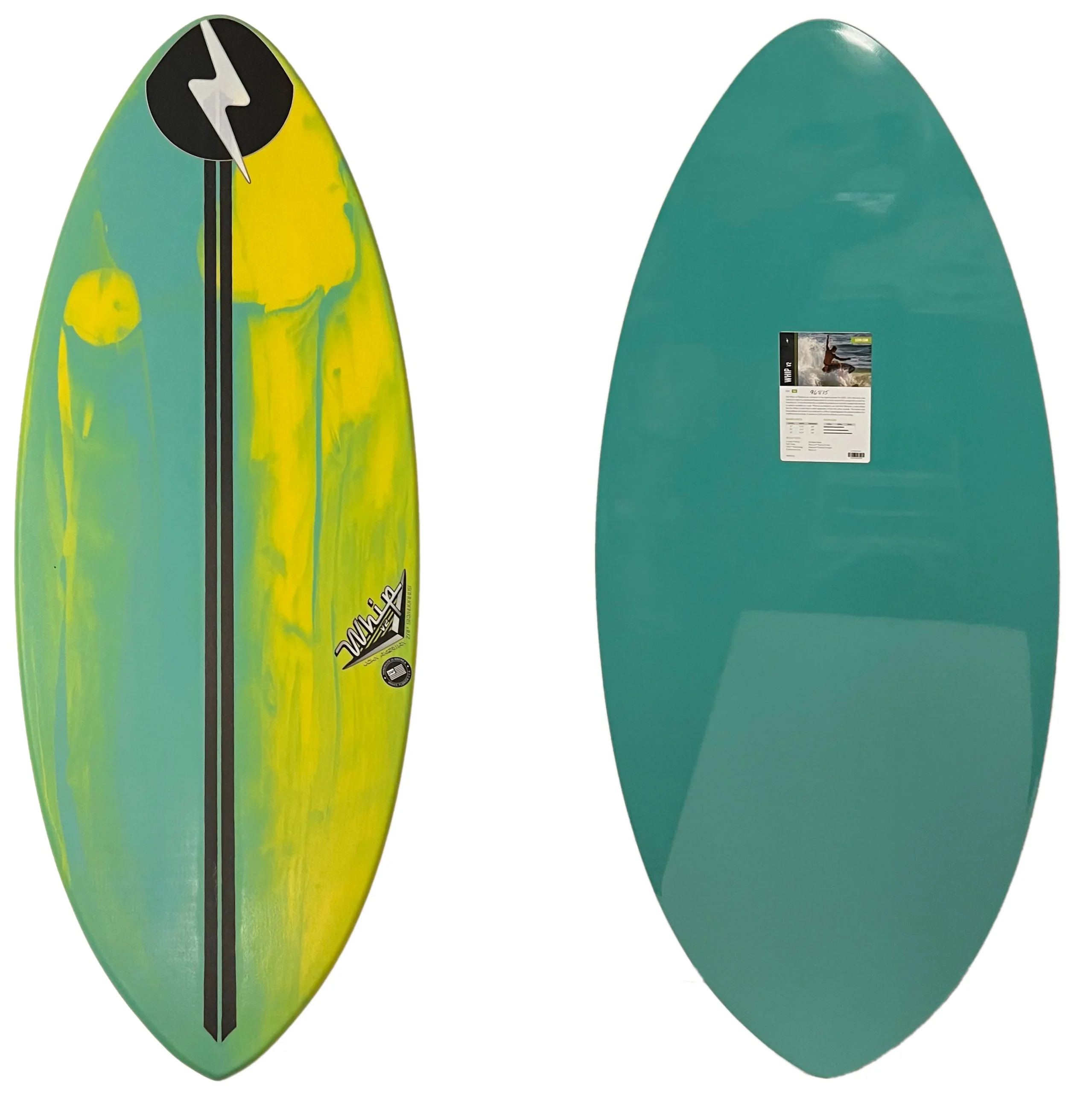 Zap Whip V2 56" Yellow/Teal Smear